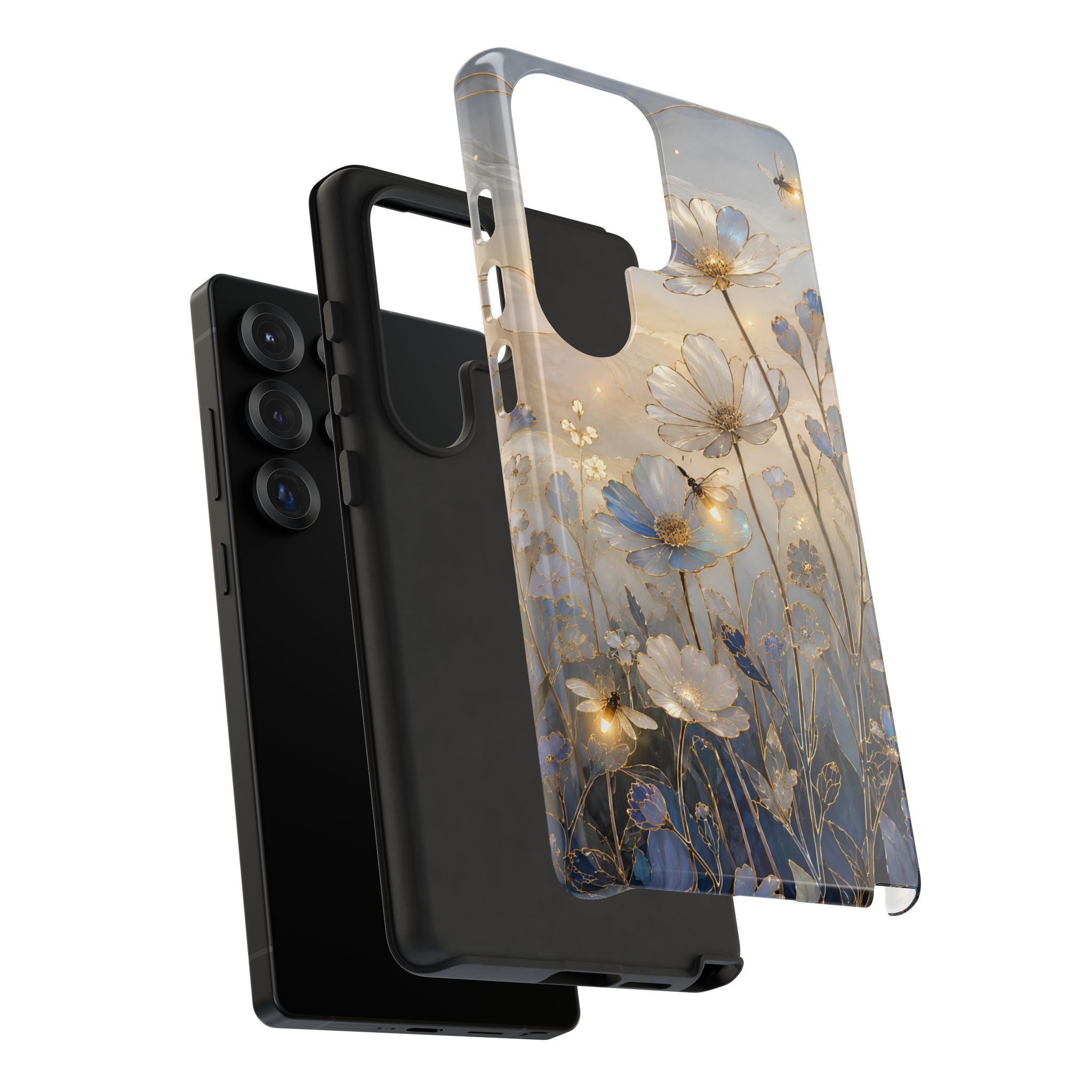 Moonlit Wildflower Samsung Galaxy Phone Case | Firefly Meadow Art Cover