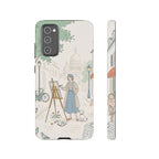 Artist in Paris Samsung Galaxy Phone Case | Vintage Painter Street Scene Protective Cover
