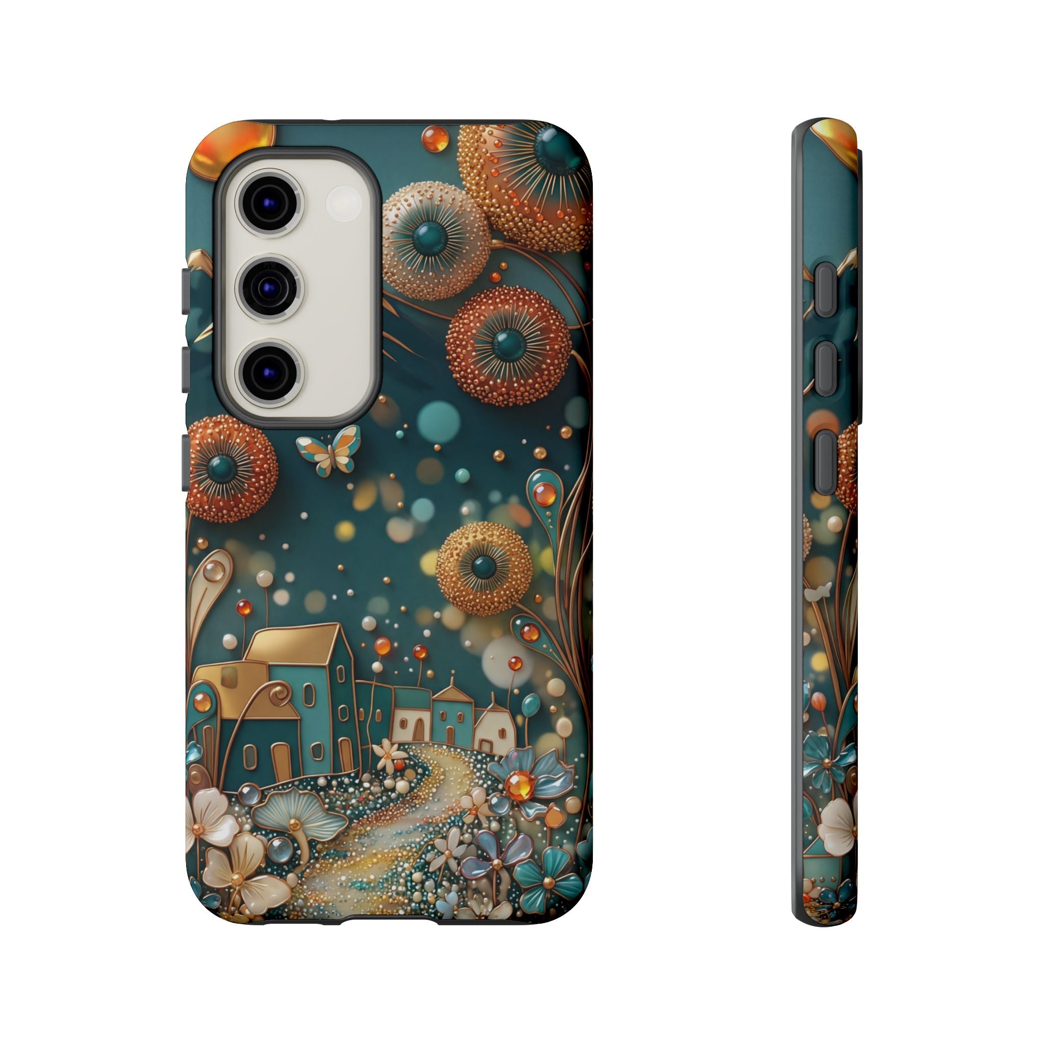 Whimsical Night Village Samsung Galaxy Case