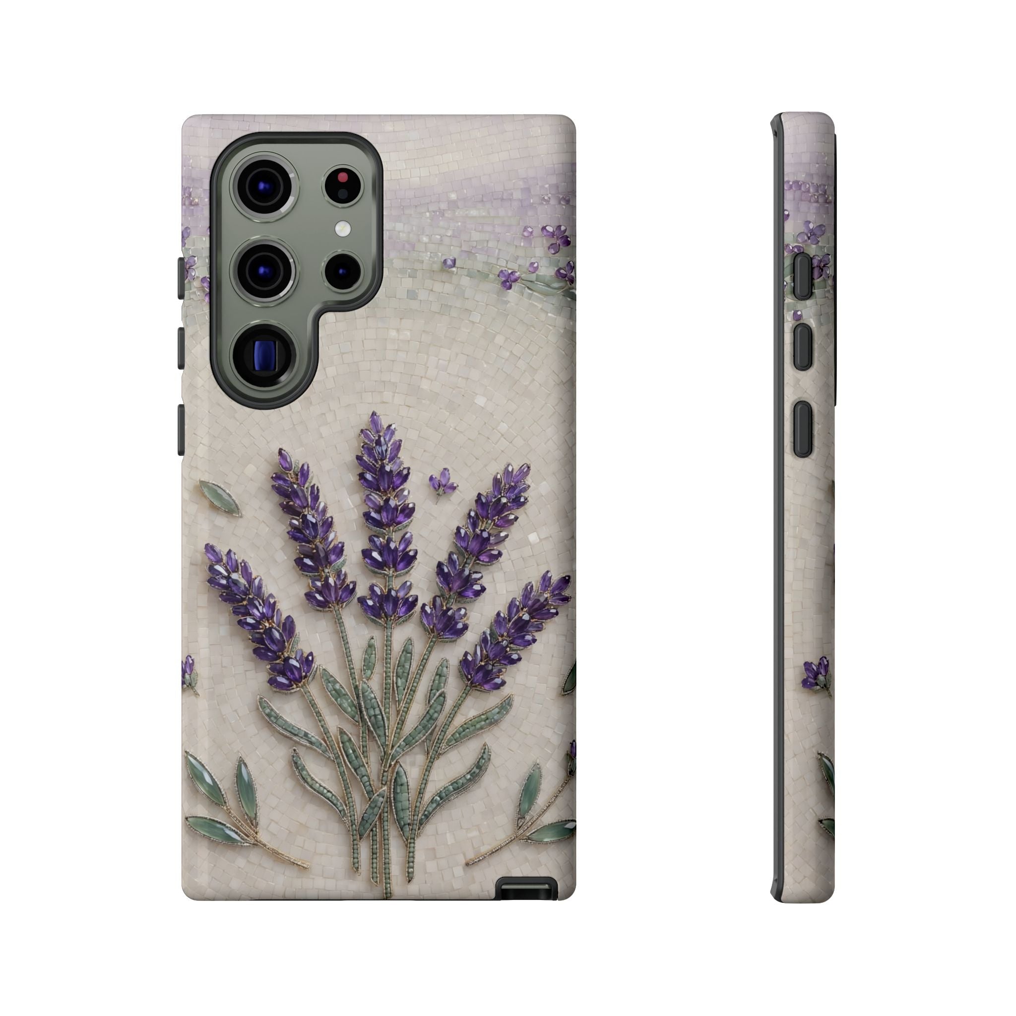 Lavender Bouquet Samsung Galaxy Phone Case — Floral Protective Phone Cover