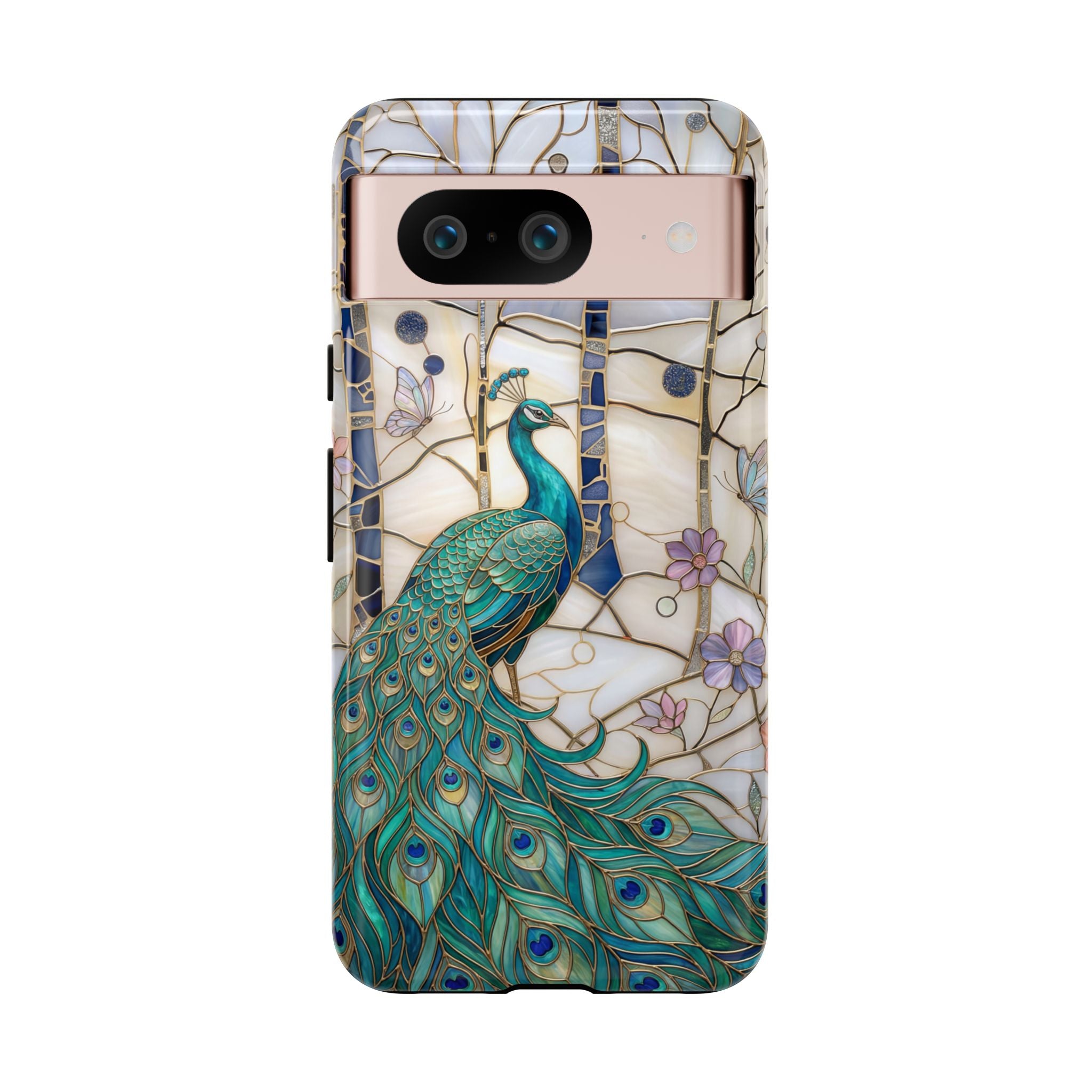 Peacock Stained Glass Google Pixel Case