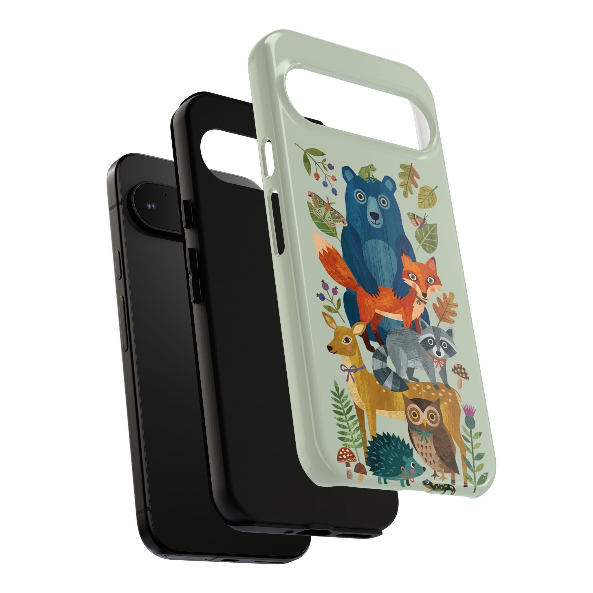 Woodland Stack Google Pixel Phone Case | Cute Bear, Fox & Owl Protective Cover