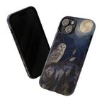 Owl Moon iPhone Case | Woodland Forest Night Art