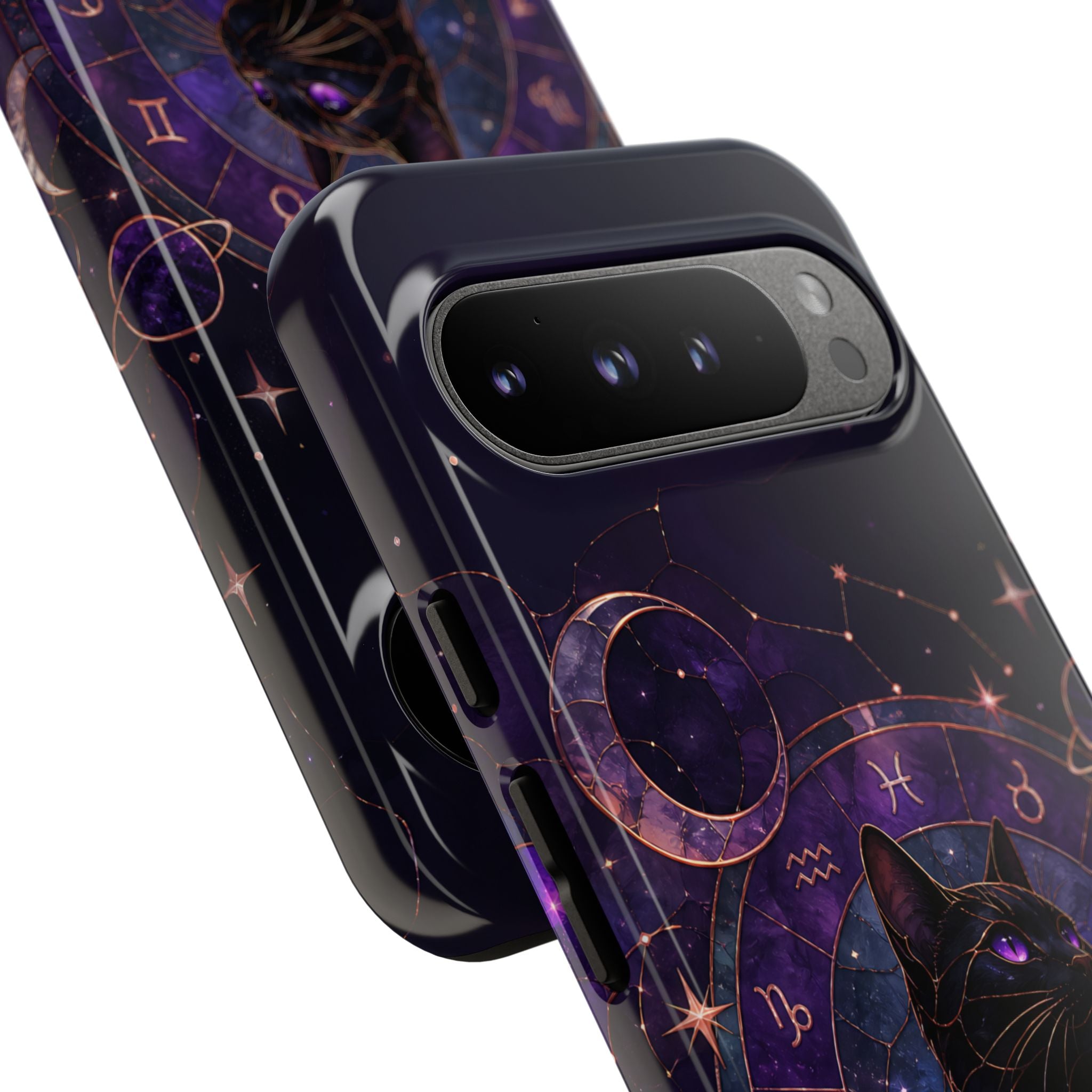 Black Cat Astrology Samsung Galaxy Phone Case | Zodiac Galaxy Phone Case