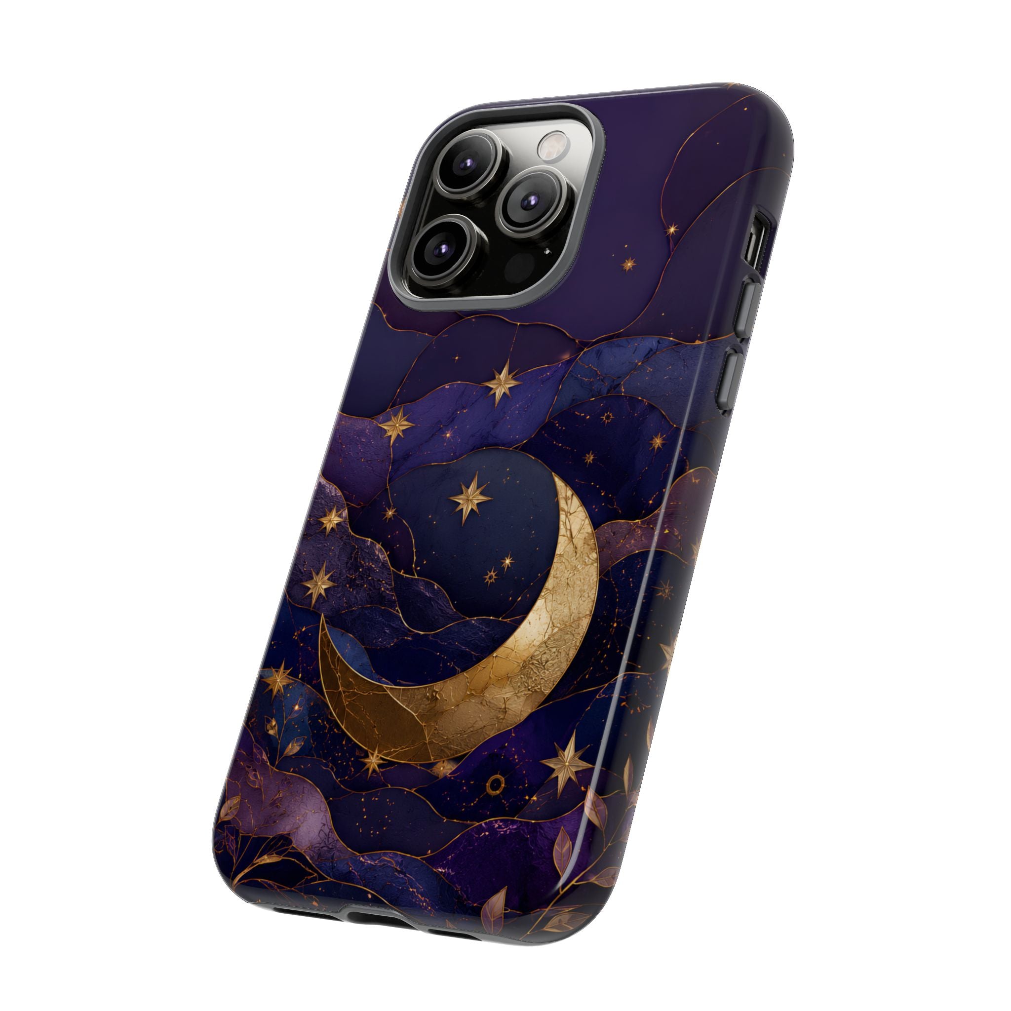 Moon & Stars iPhone Case | Celestial Crescent Moon iPhone Case