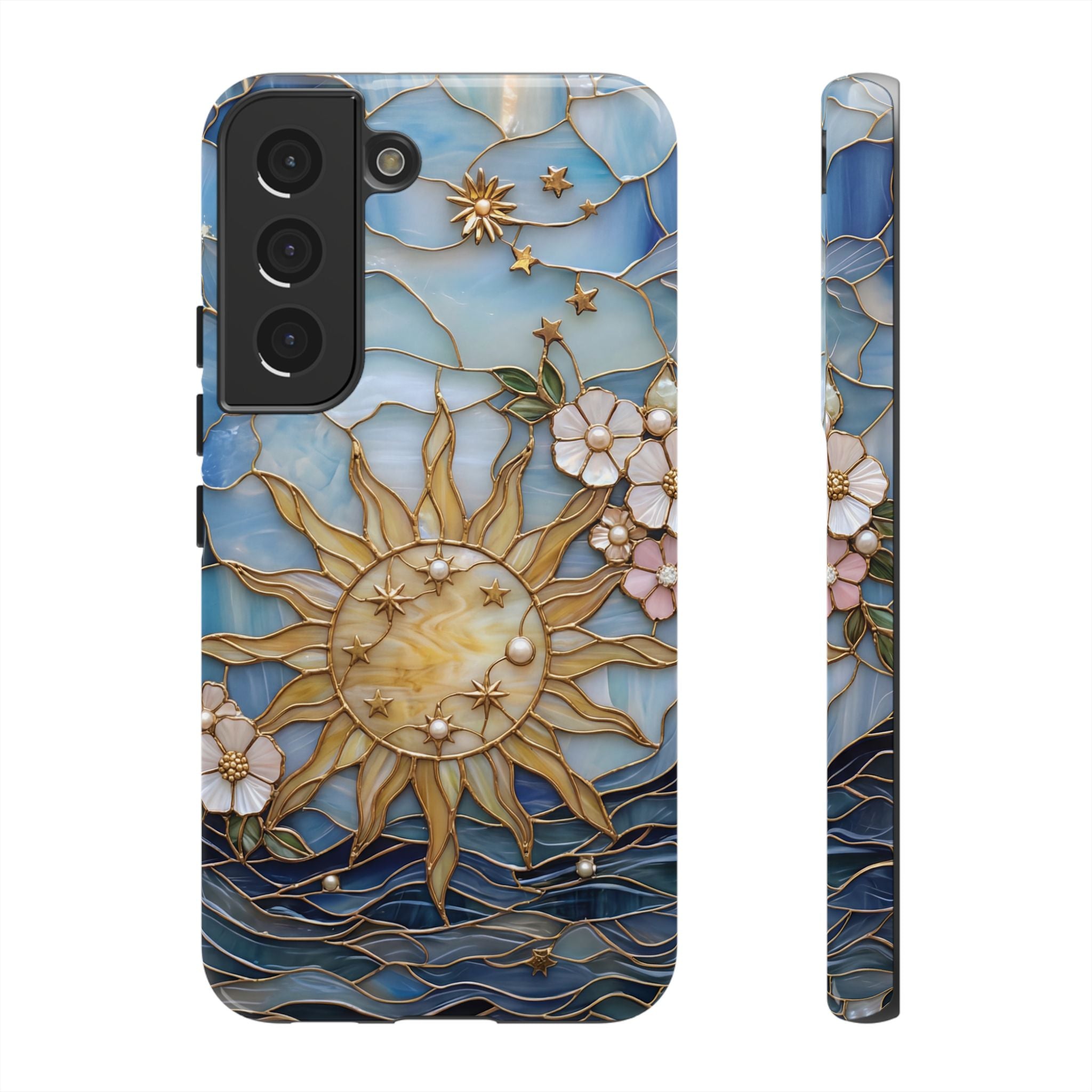 Stained Glass Floral Sun & Sea Tough Samsung Galaxy Case