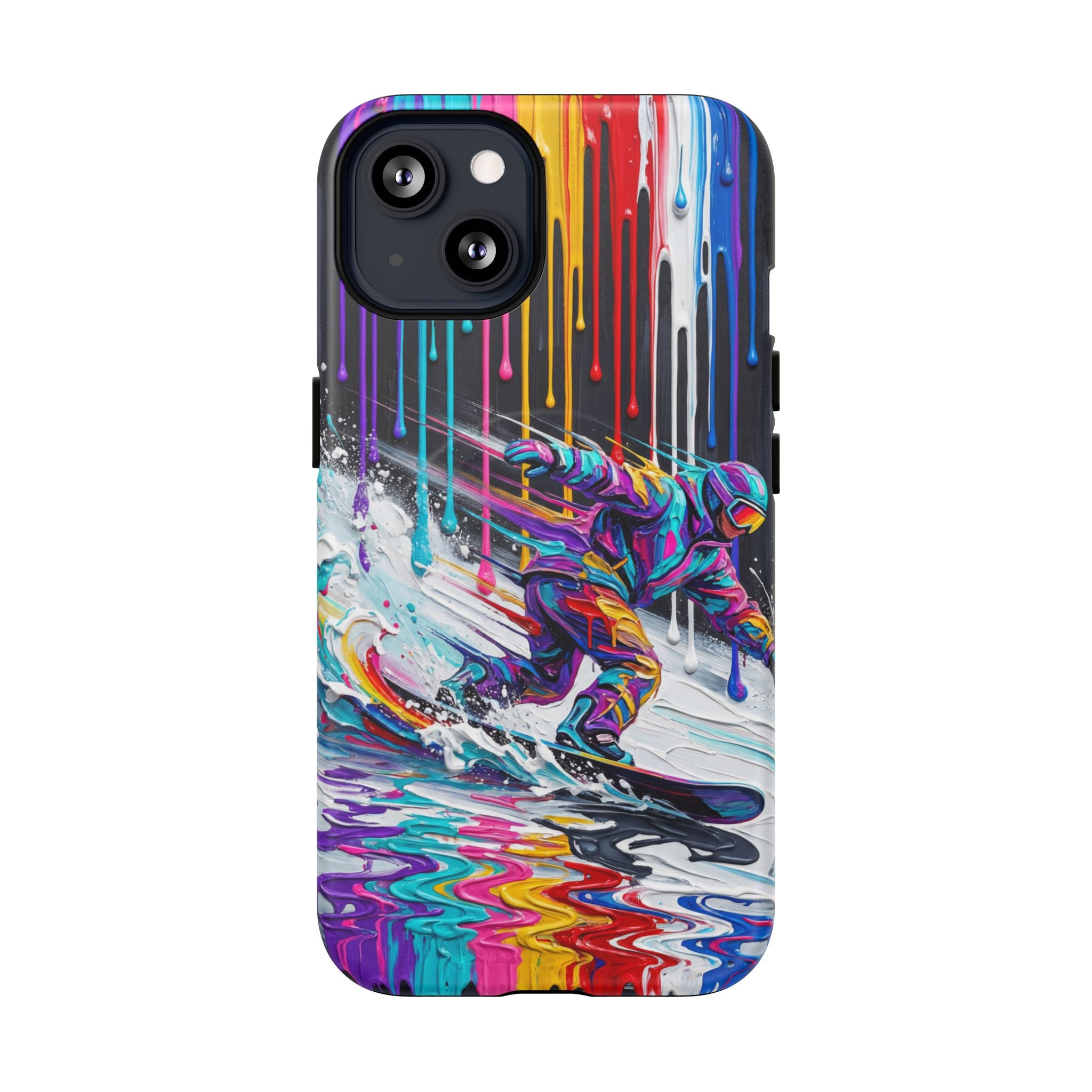 Colourful Snowboarder Art MagSafe iPhone Case
