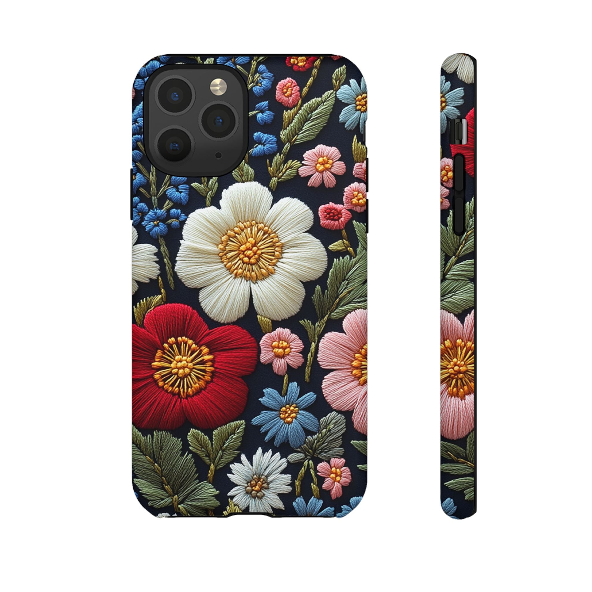 Floral Embroidered Garden iPhone Case