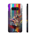Colour Splash Tennis Samsung Galaxy Phone Case | Vibrant Female Player Art