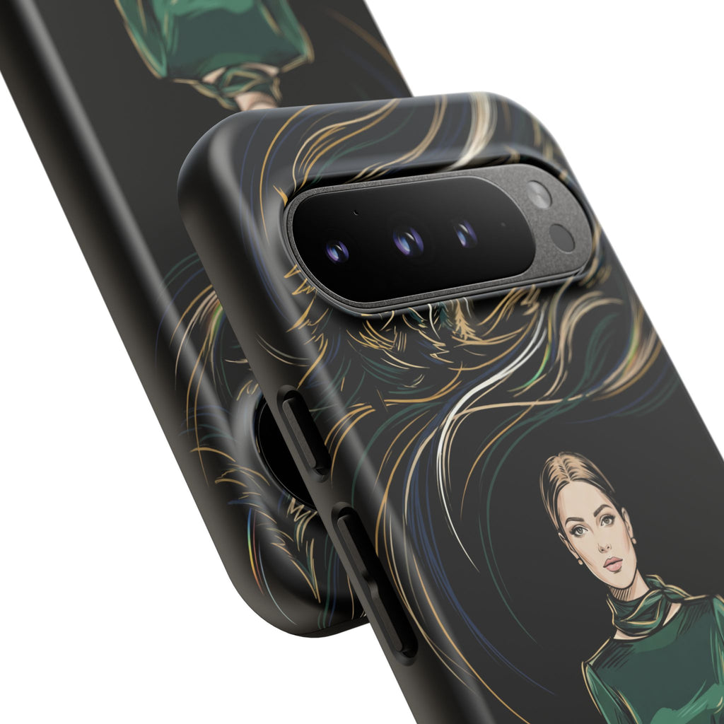Custodia per Google Pixel Donna Elegante nella Foresta