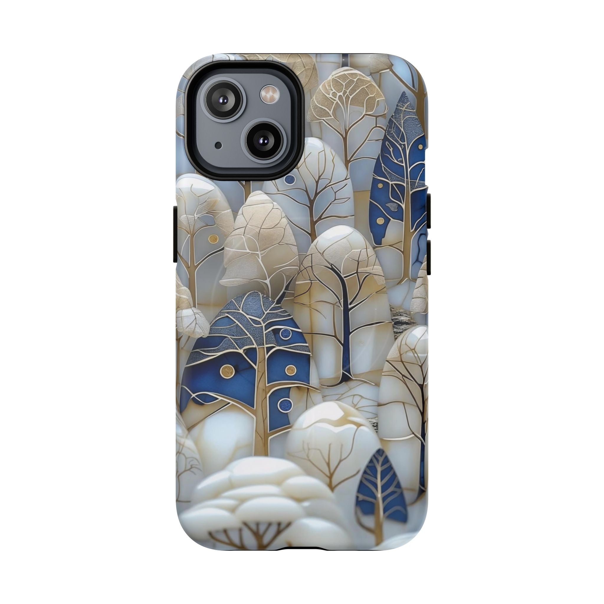Blue Gold Forest Art MagSafe Case