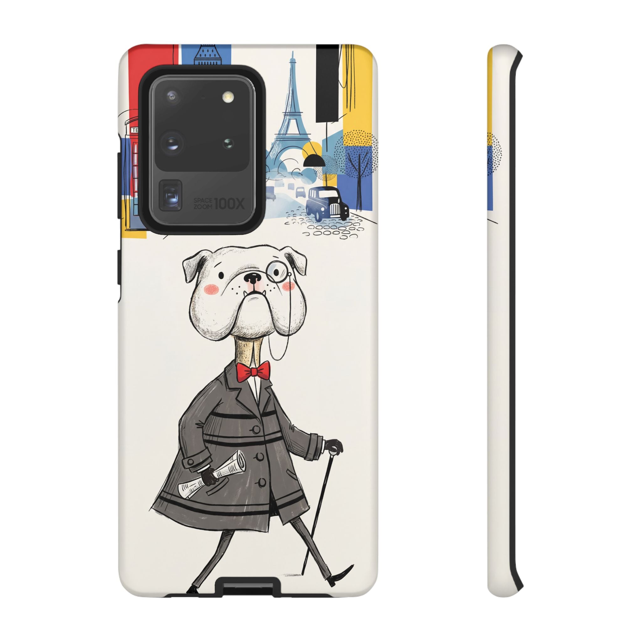 Vintage Dapper Gentleman Bulldog Samsung Galaxy Phone Case