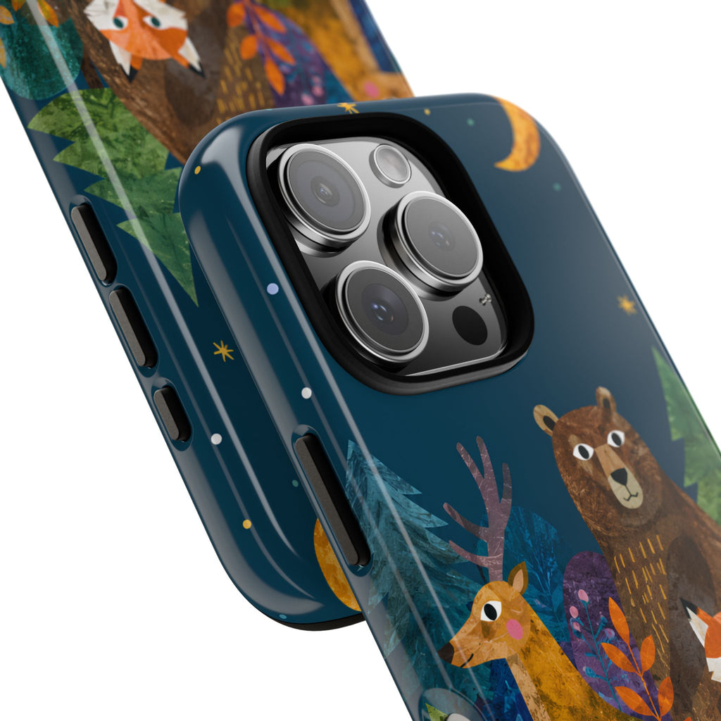 Forest Friends iPhone Case | Nighttime Woodland Animals Design