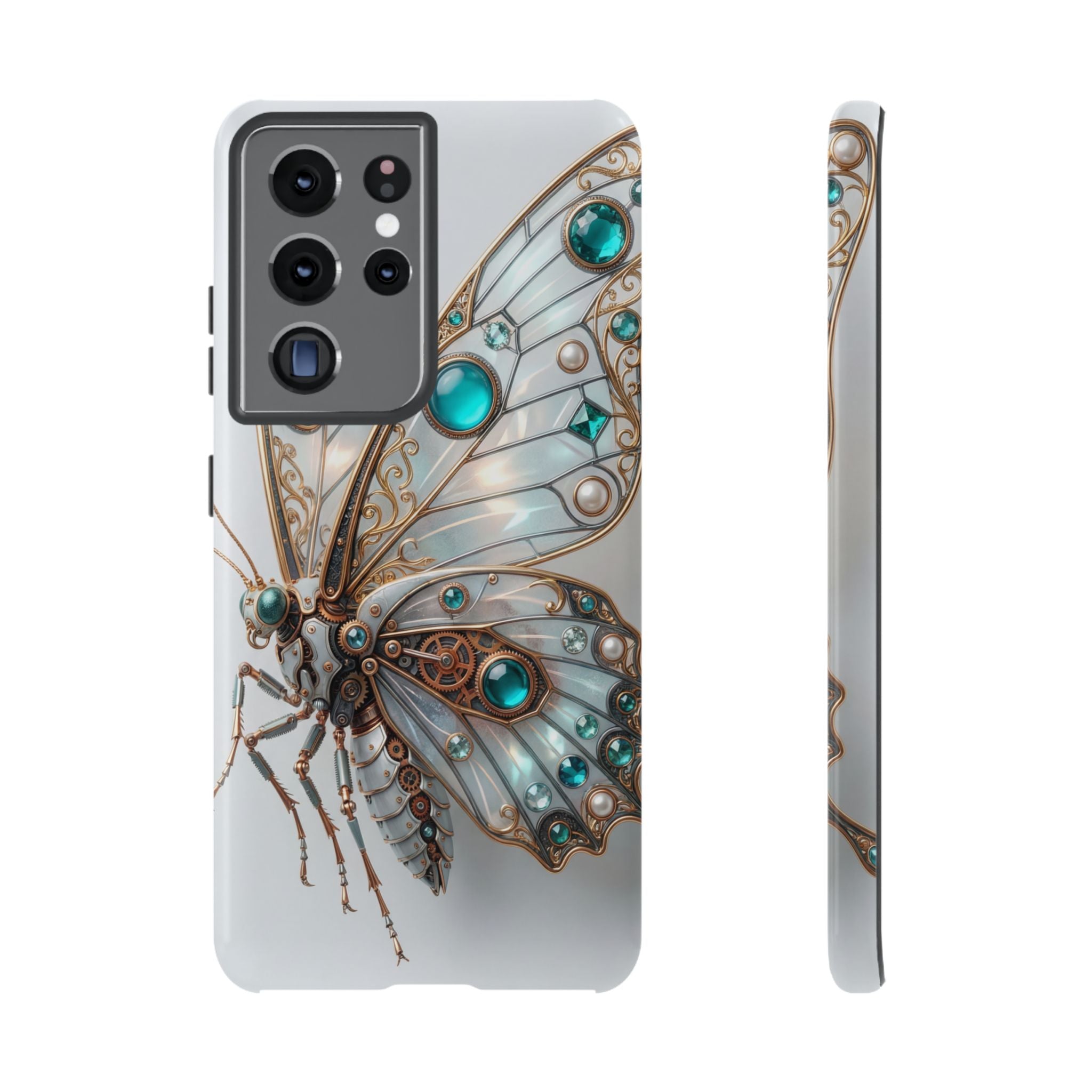 Butterfly Gem Phone Case — Steampunk Teal Jewel Samsung Galaxy Case