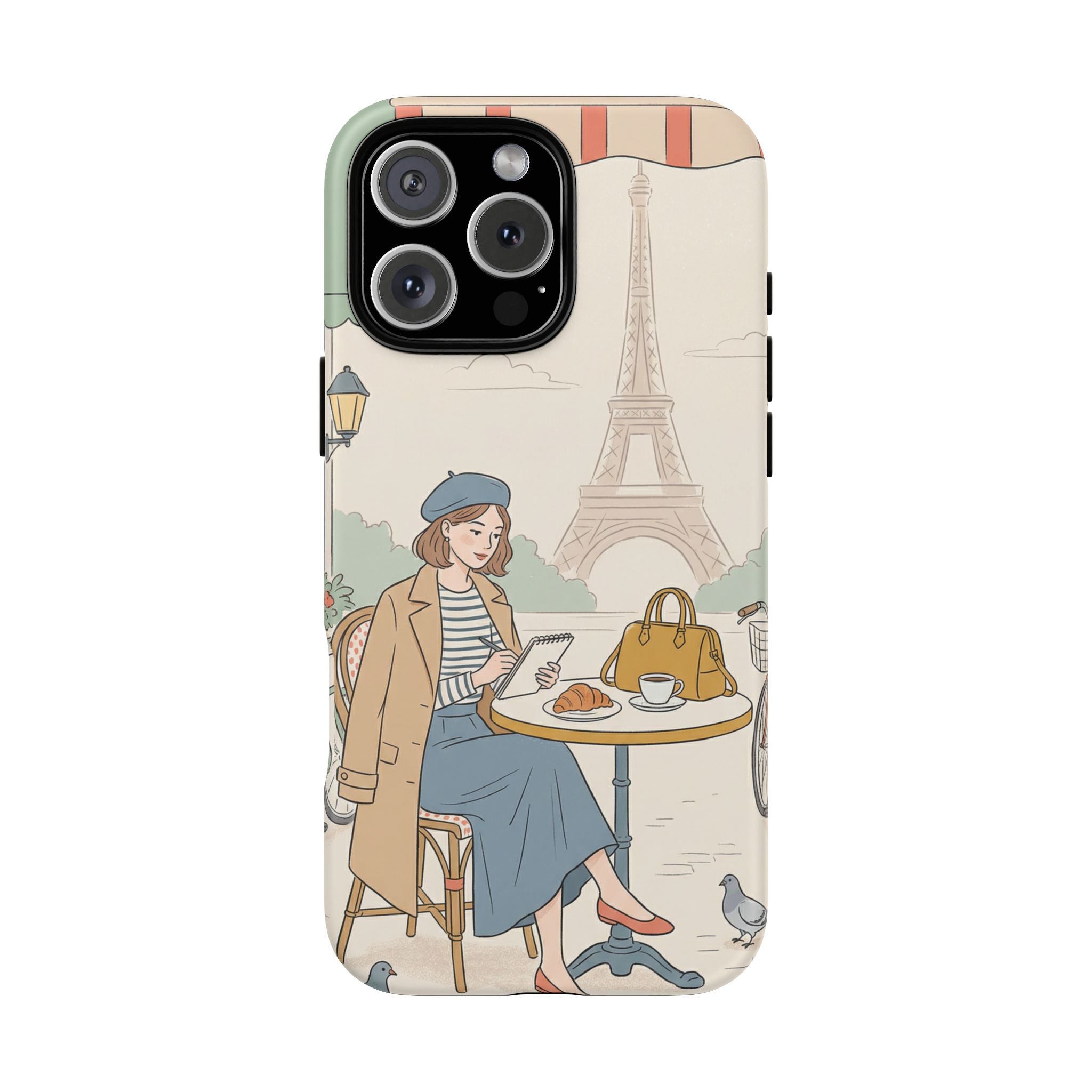 Paris Cafe iPhone Case | Cute Vintage Eiffel Tower Travel