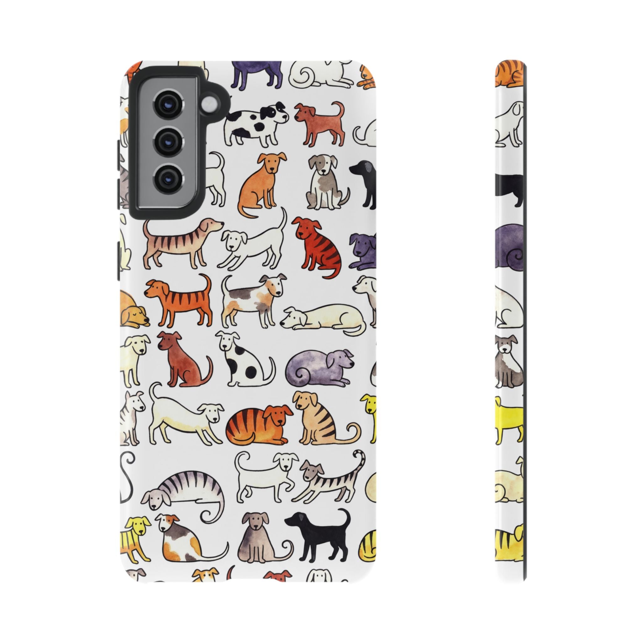 Dog Pattern Samsung Galaxy Case | Cute Colourful Dogs