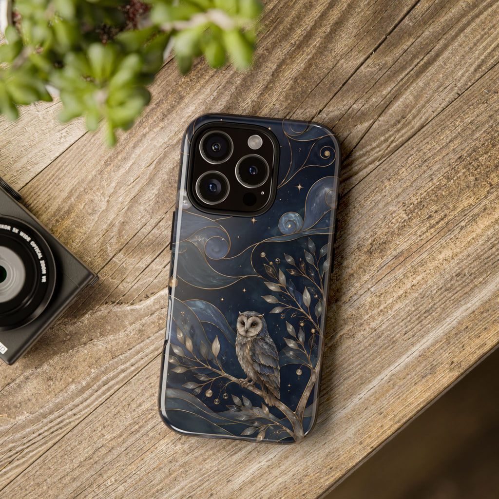 Barn Owl iPhone Case | Midnight Forest Art Cover