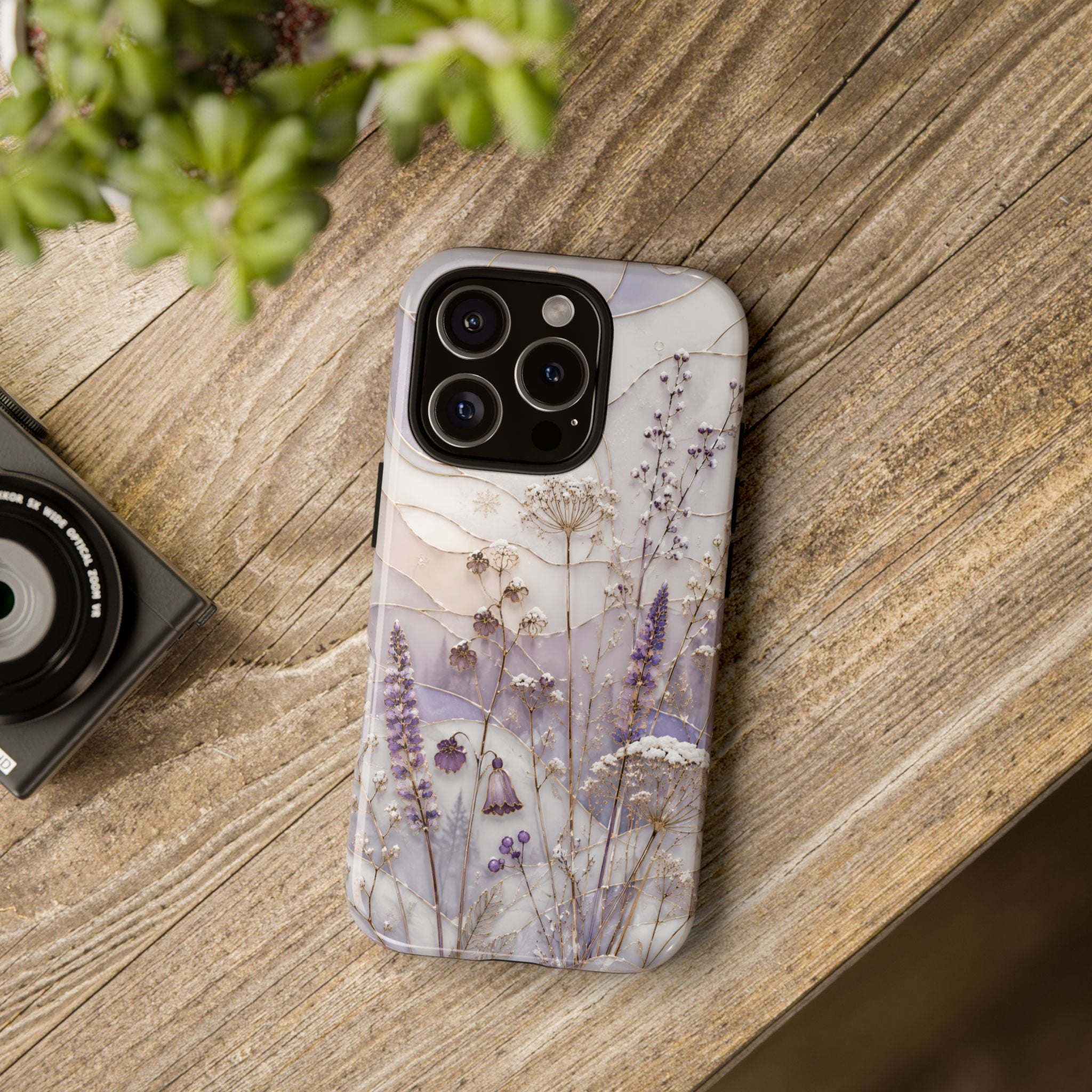 Stained Glass Wildflower iPhone Case | Floral Meadow iPhone Case