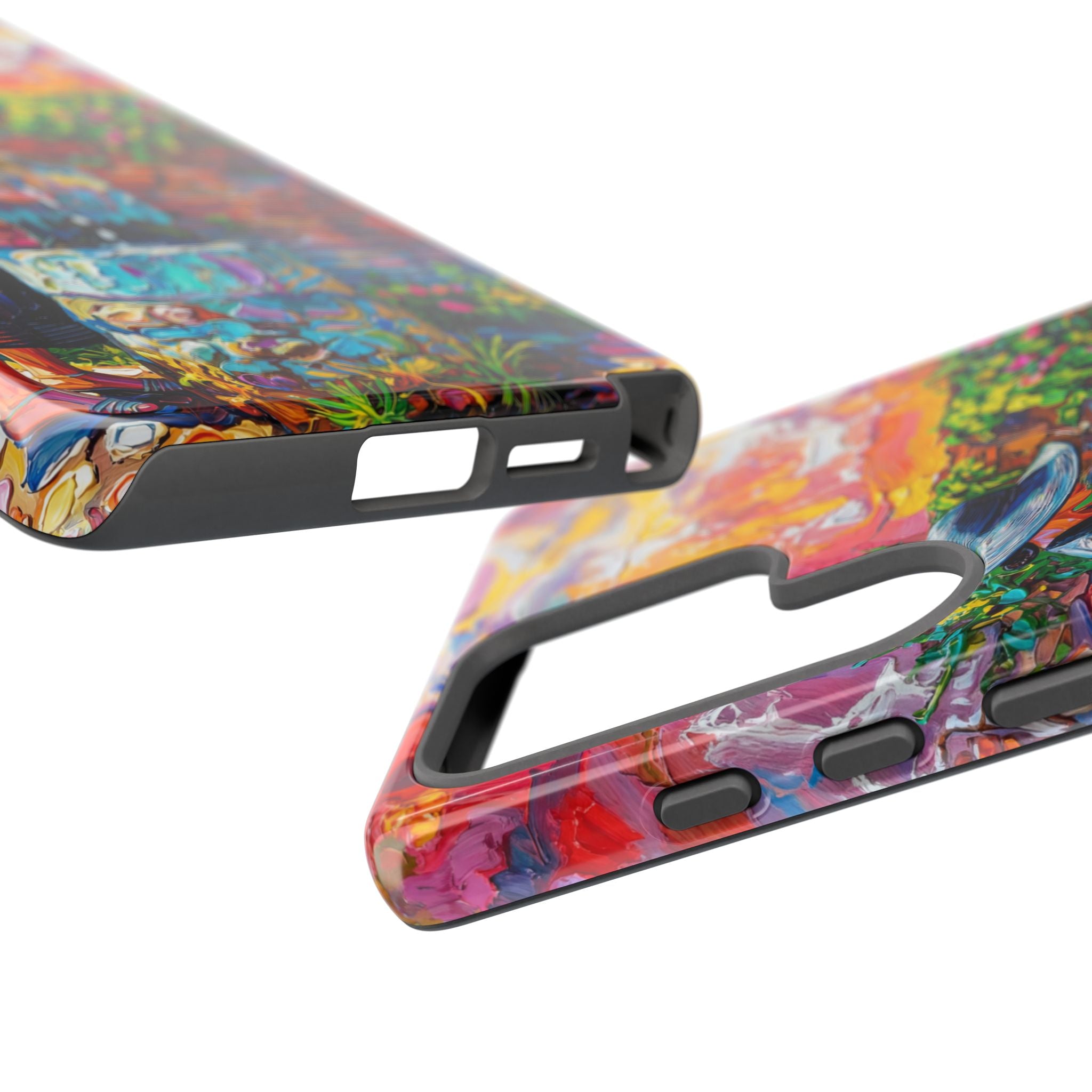 Artistic Woman at Fountain Samsung Galaxy Case | Colourful Garden Scene Tough Cases