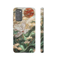 Cranes & Waves Protective Samsung Galaxy Case | Japanese-Inspired Art Phone Cover