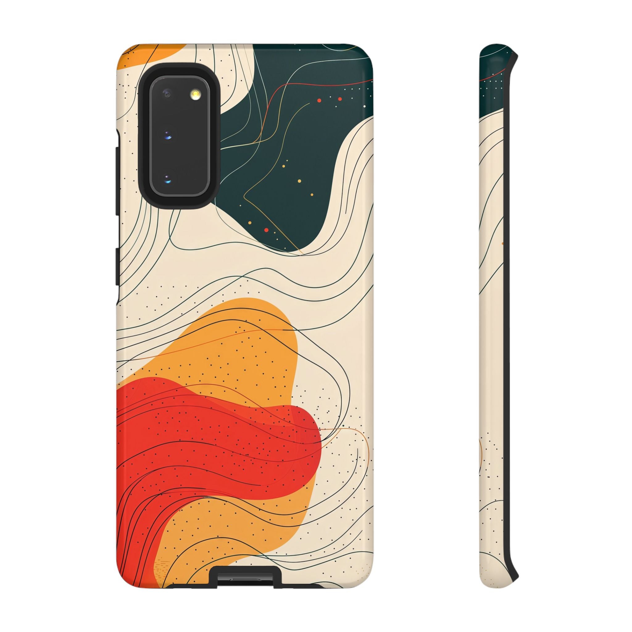 Abstract Retro Waves Samsung Galaxy Case | Colourful Modern Art