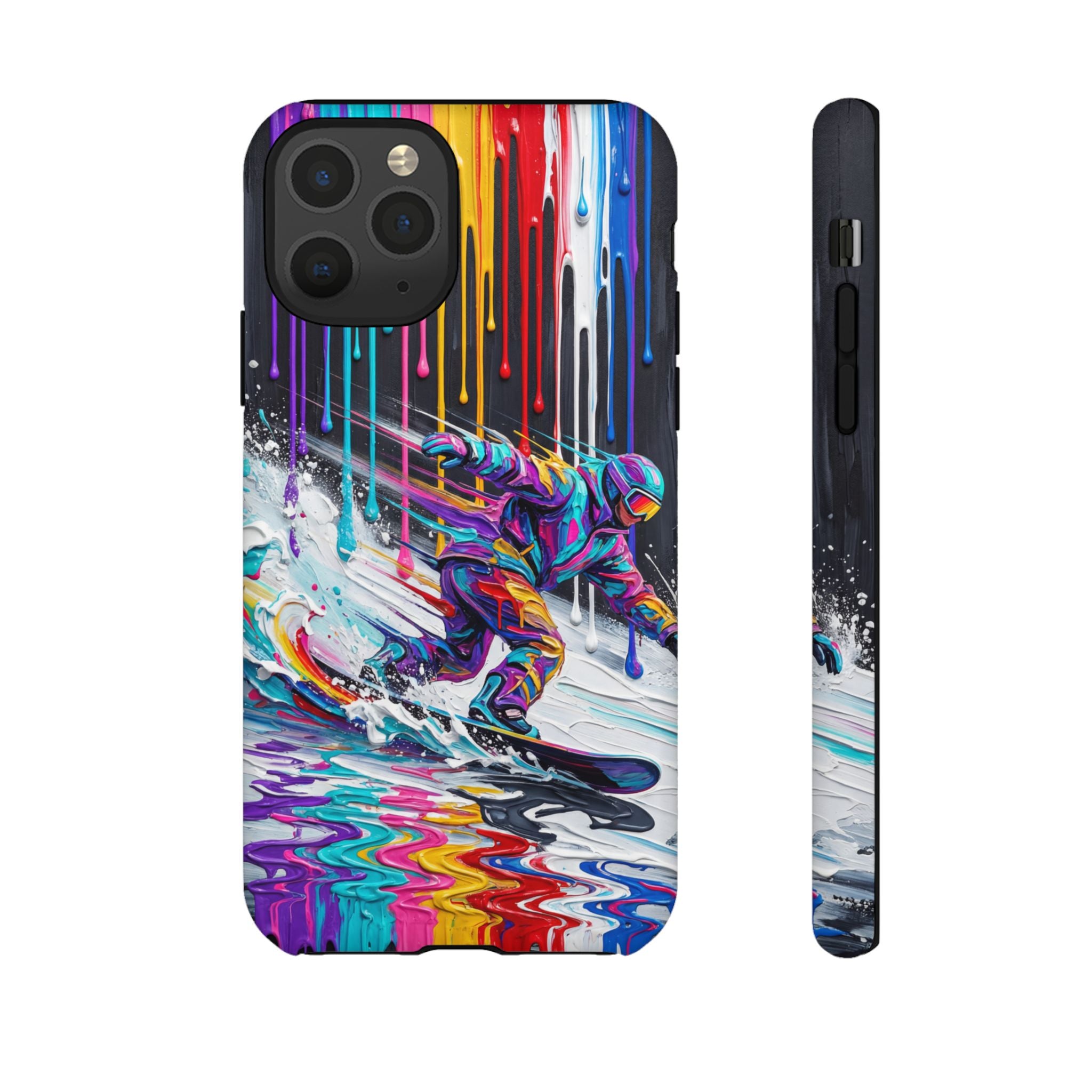 Colourful Snowboarder Art iPhone Case