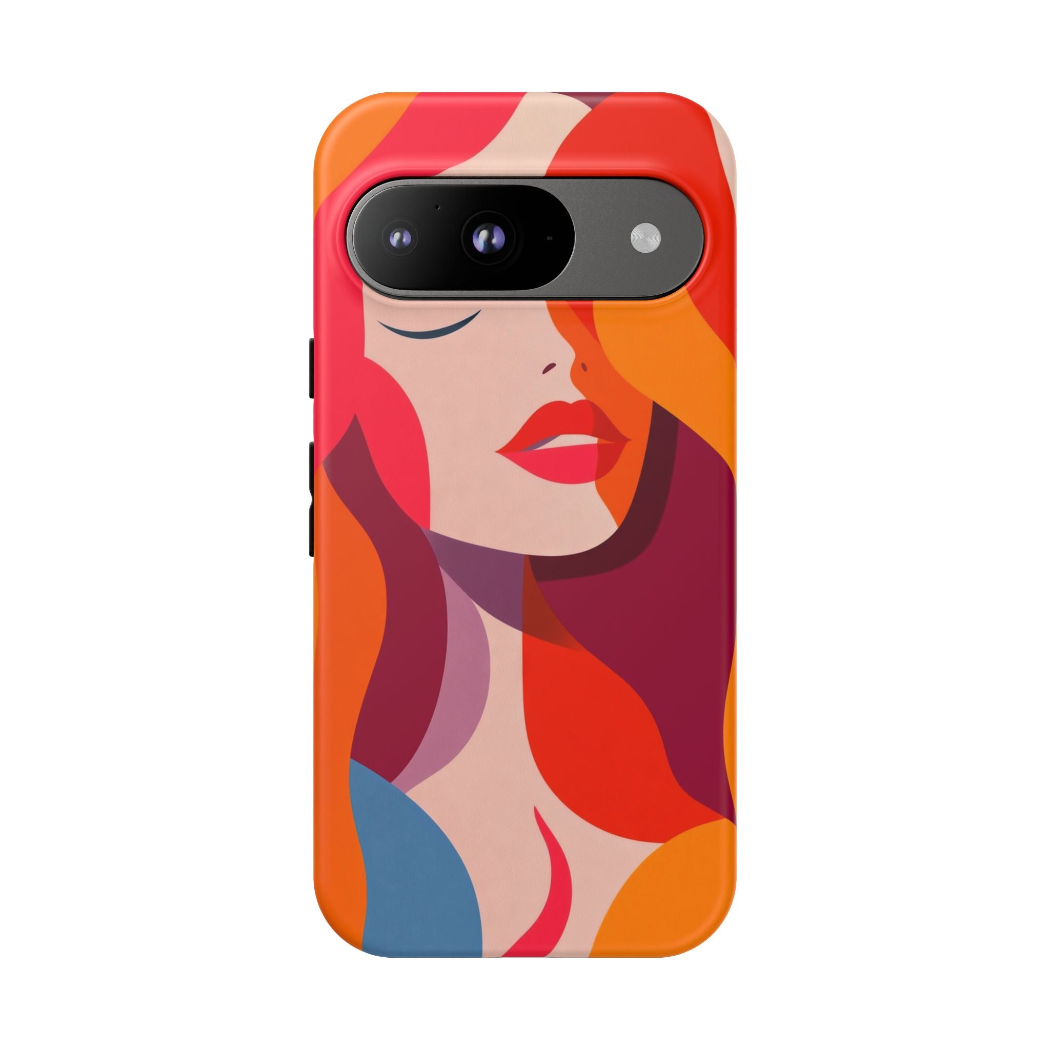 Retro Pop Art Woman Google Pixel Case | Bold Colourful Abstract Portrait