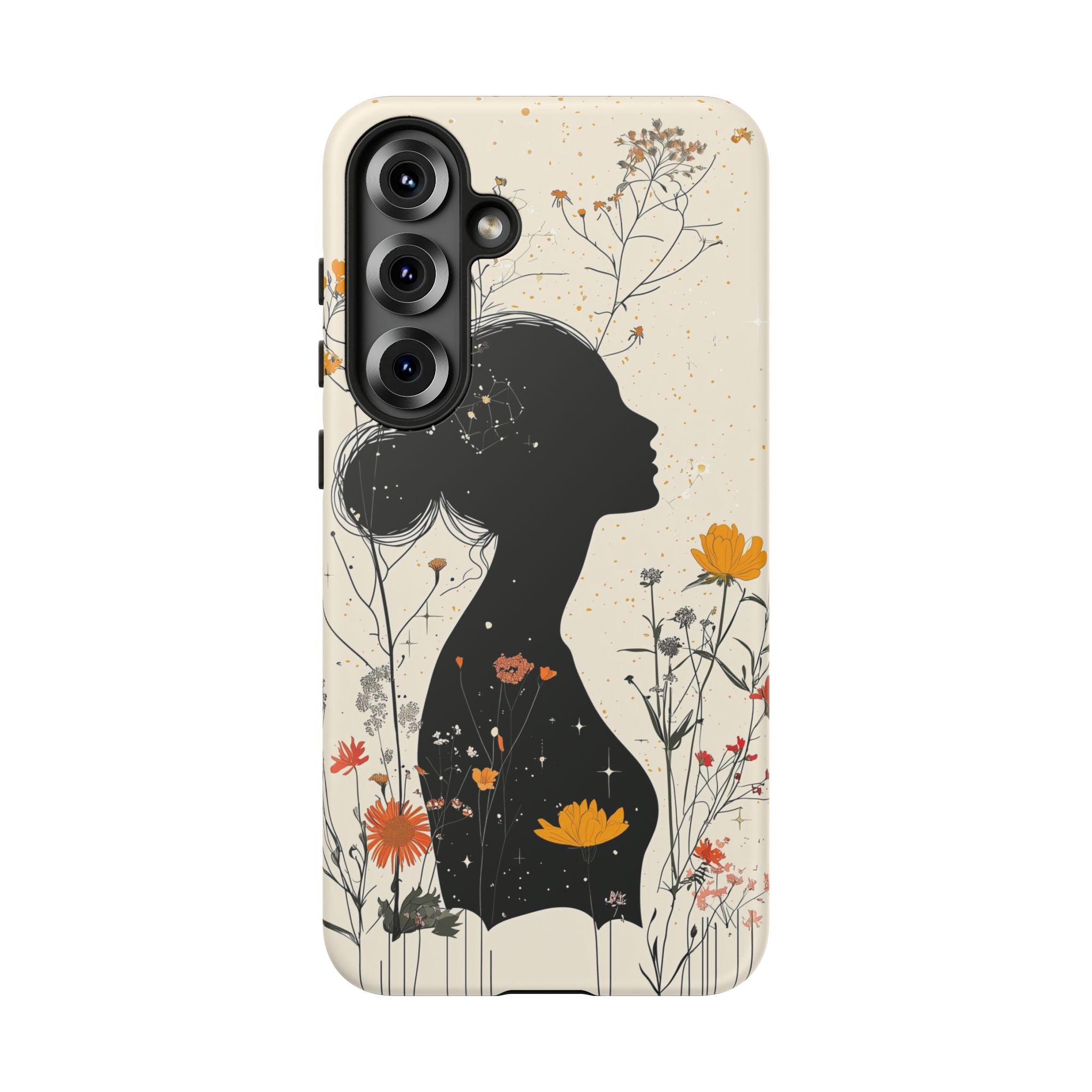 Floral Silhouette Samsung Galaxy Case | Botanical Woman