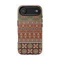 Batik Floral Protective Tough MagSafe iPhone Case