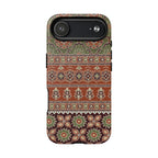 Batik Floral Protective Tough MagSafe iPhone Case