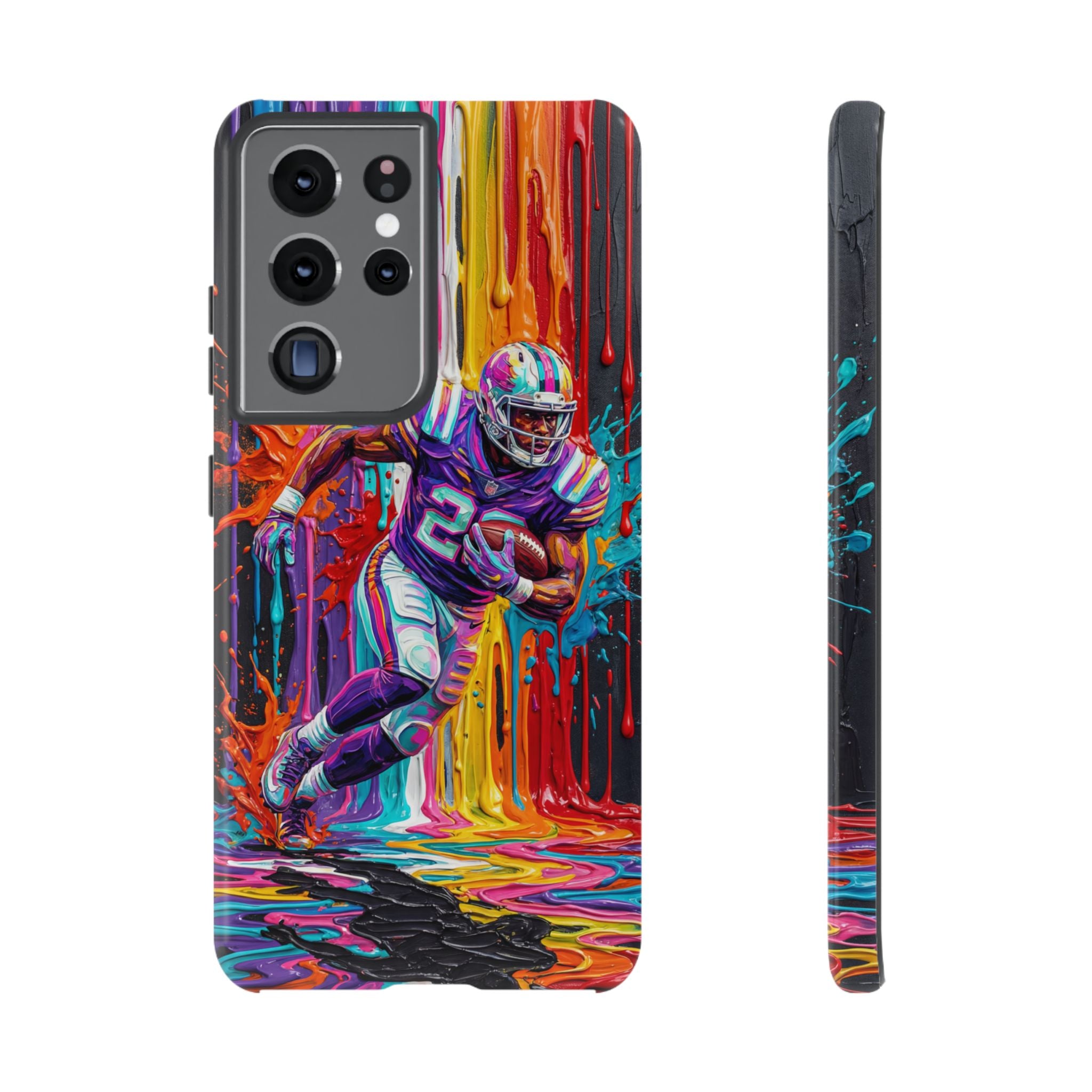 Vibrant American Football Runner Samsung Galaxy Phone Case