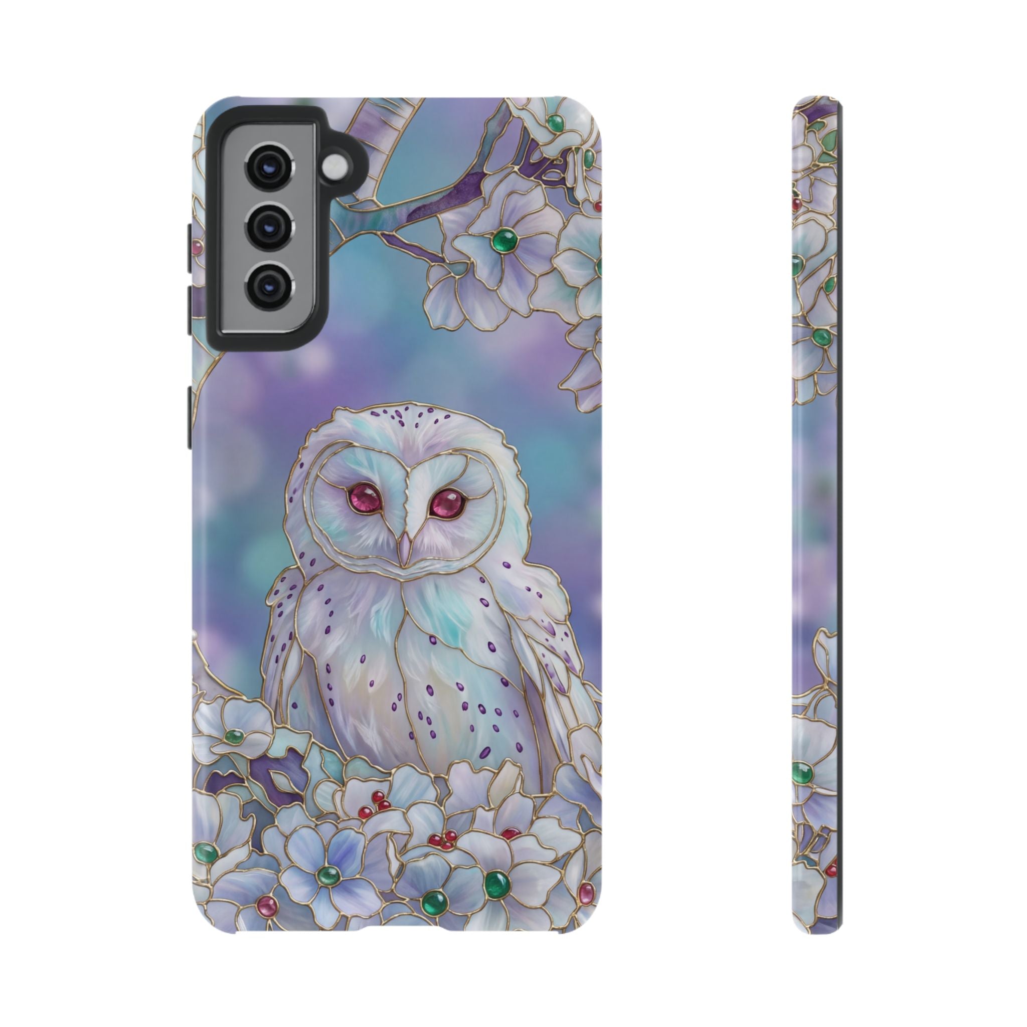 Floral Pastel Mystic Barn Owl Samsung Galaxy Case