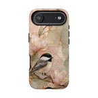 Chickadee iPhone Case | Magnolia Flower iPhone Case