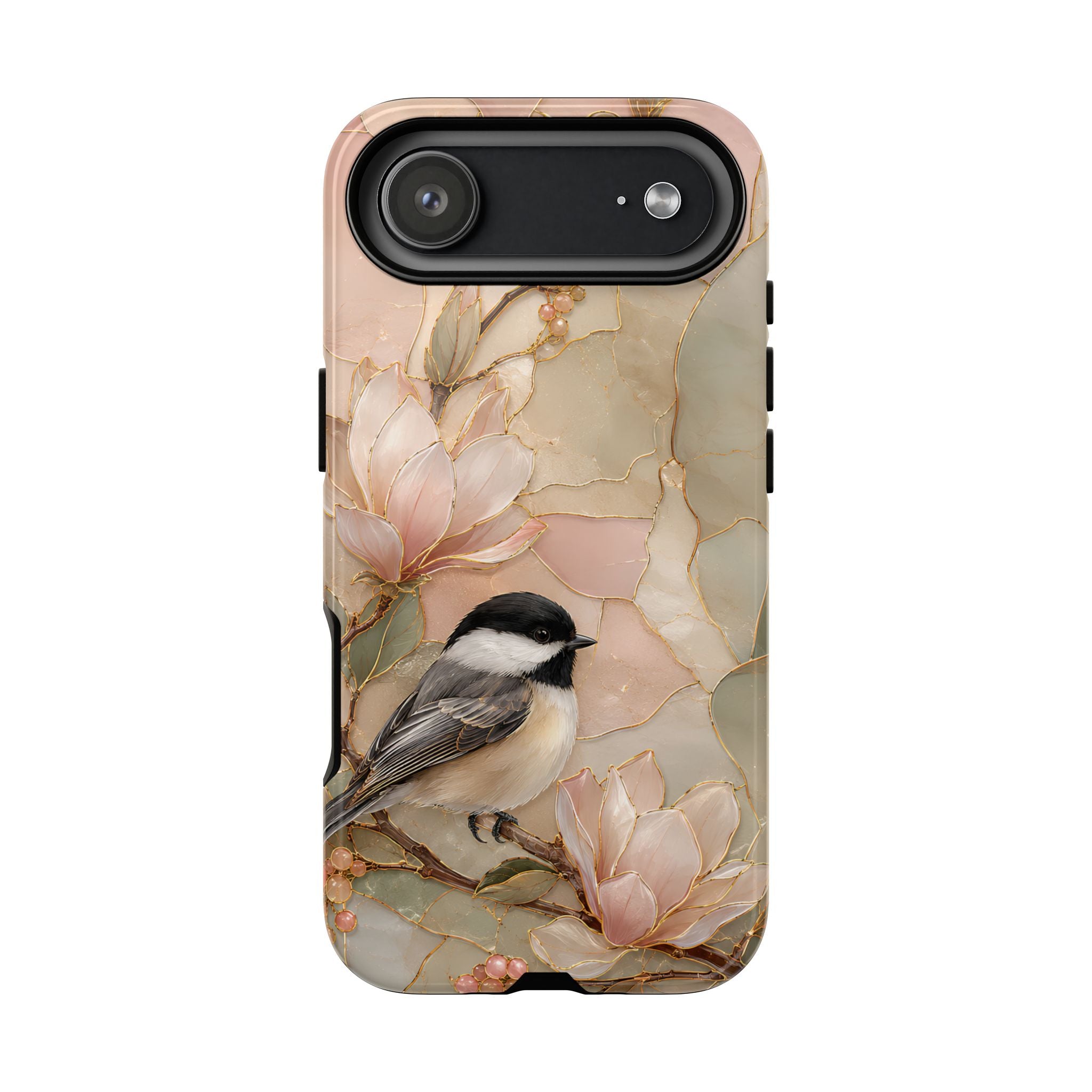 Chickadee iPhone Case | Magnolia Flower iPhone Case