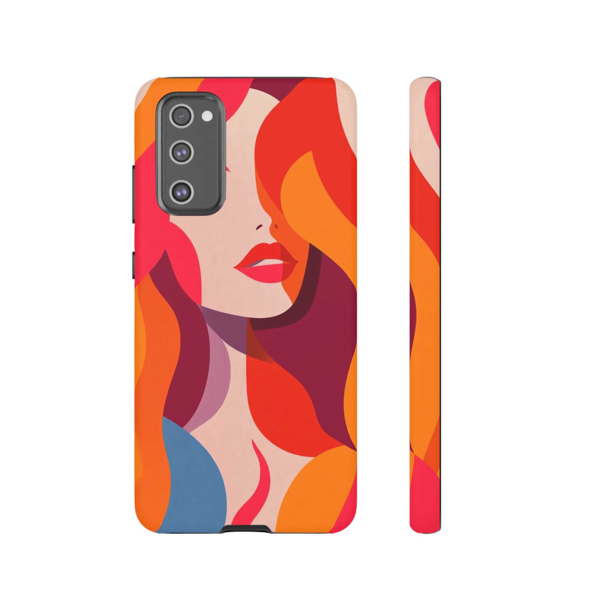 Retro Pop Art Woman Samsung Galaxy Case | Bold Colourful Abstract Portrait