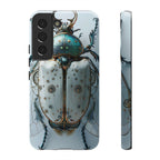 Steampunk White Beetle Protective Tough Samsung Galaxy Case