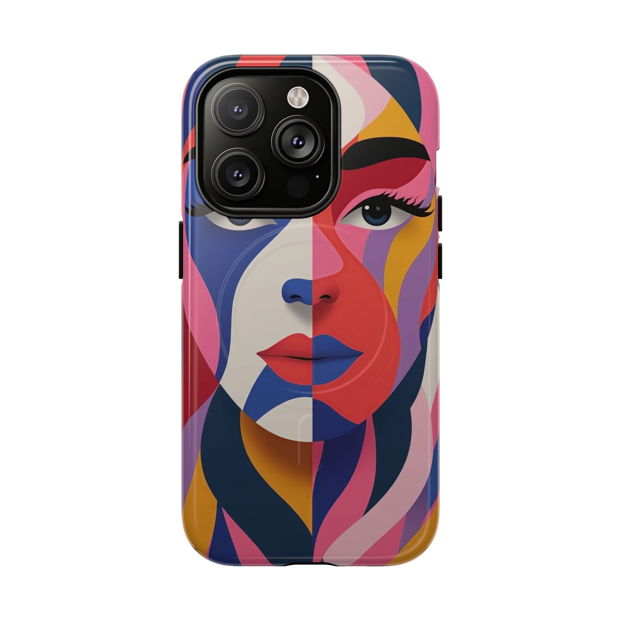 Abstract Colourful Face MagSafe iPhone Case | Vibrant Pop Art