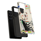 Bulldog Driver Samsung Galaxy Phone Case | Cute Retro Dog Illustration