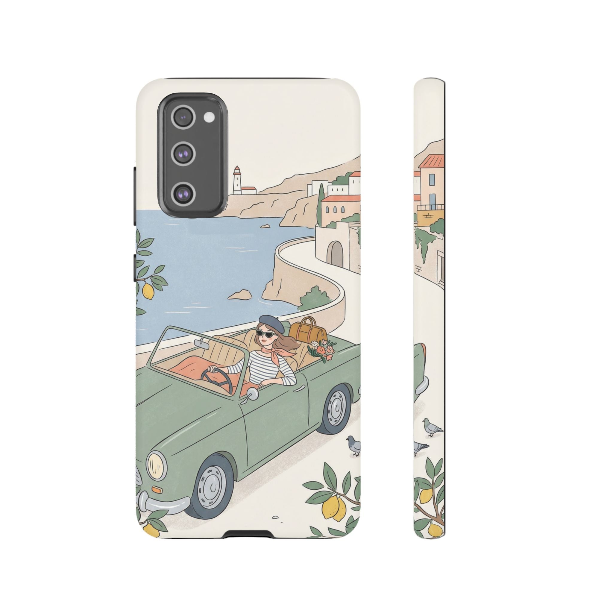 Retro Coastal Road Trip Design Samsung Galaxy Phone Case