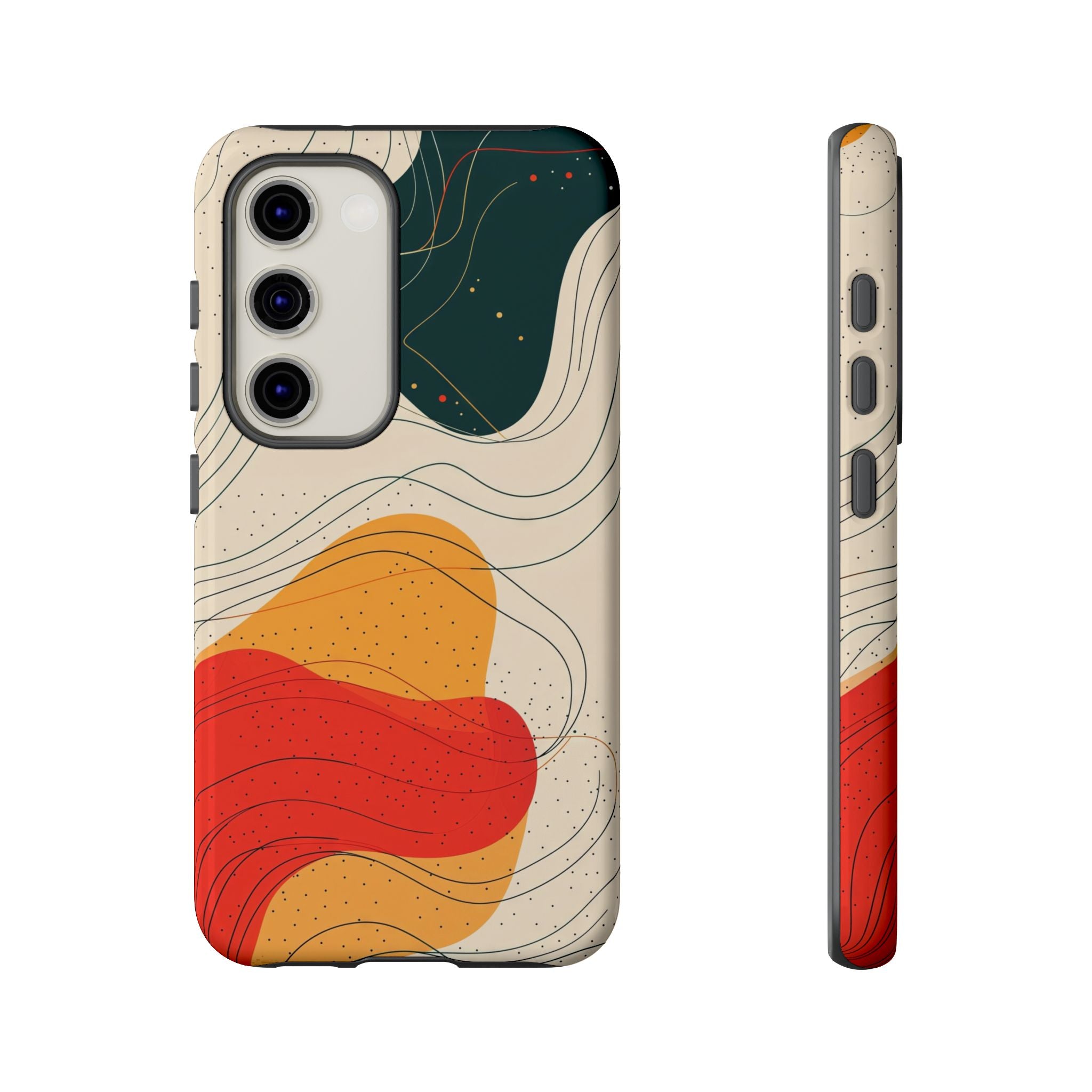 Abstract Retro Waves Samsung Galaxy Case | Colourful Modern Art