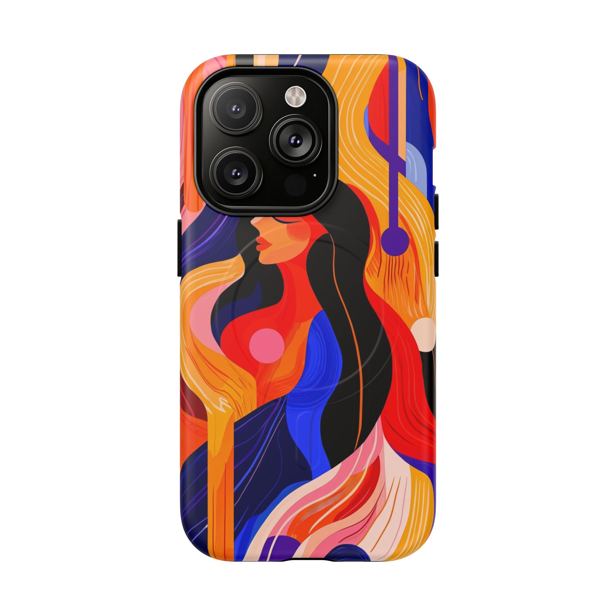 Abstract Colourful Woman MagSafe iPhone Tough Case | Vibrant Artistic