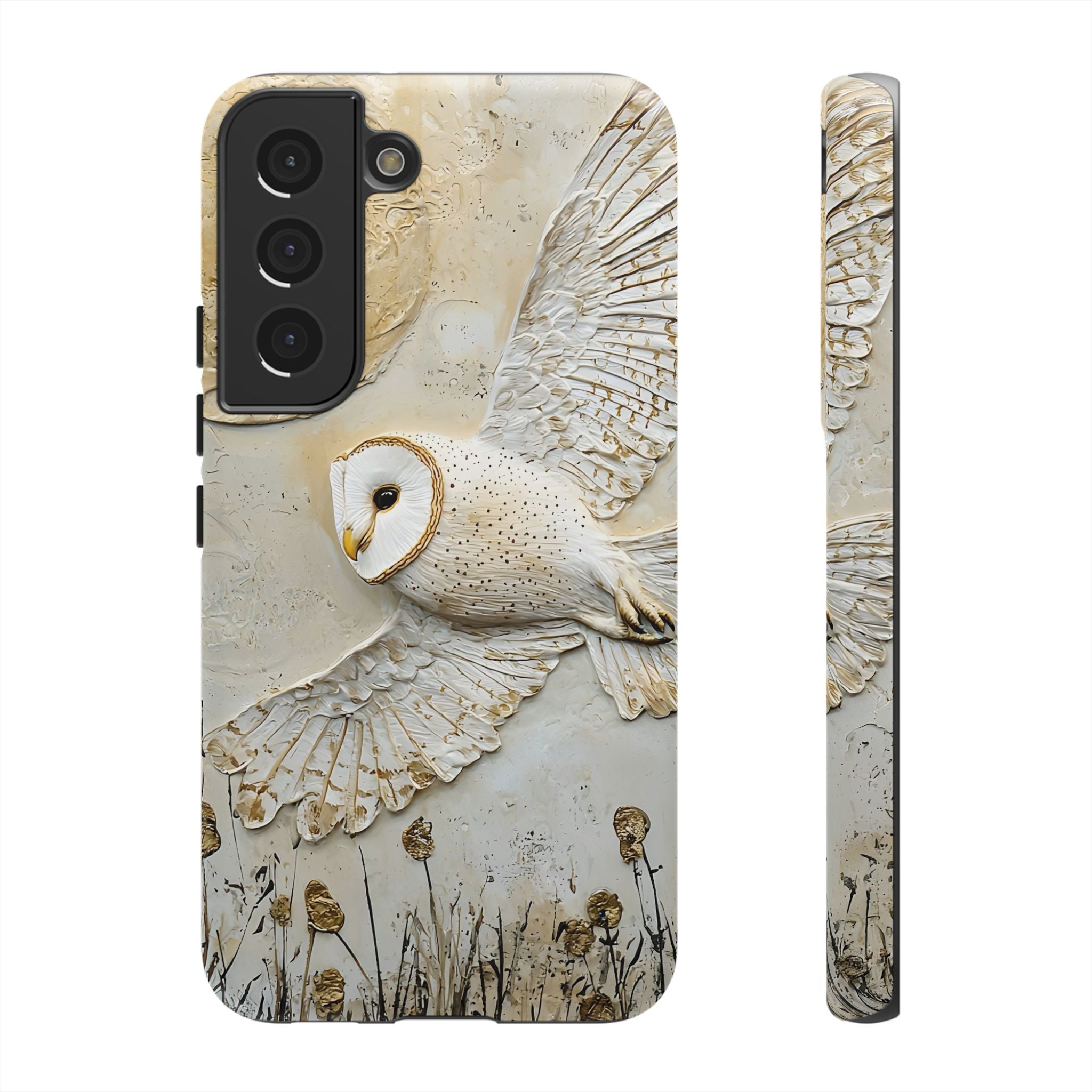 Barn Owl Samsung Galaxy Case — Elegant Flying Owl Wildlife