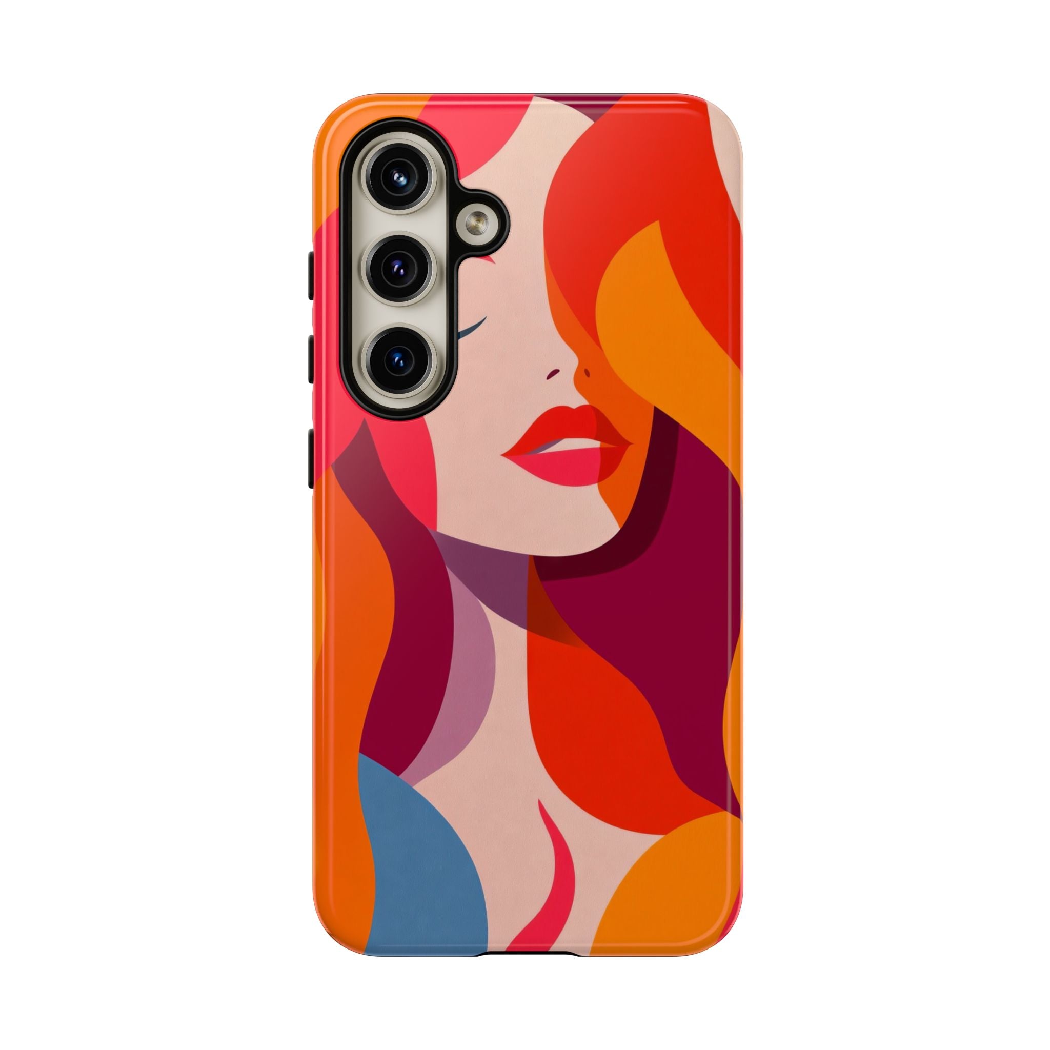 Retro Pop Art Woman Samsung Galaxy Case | Bold Colourful Abstract Portrait