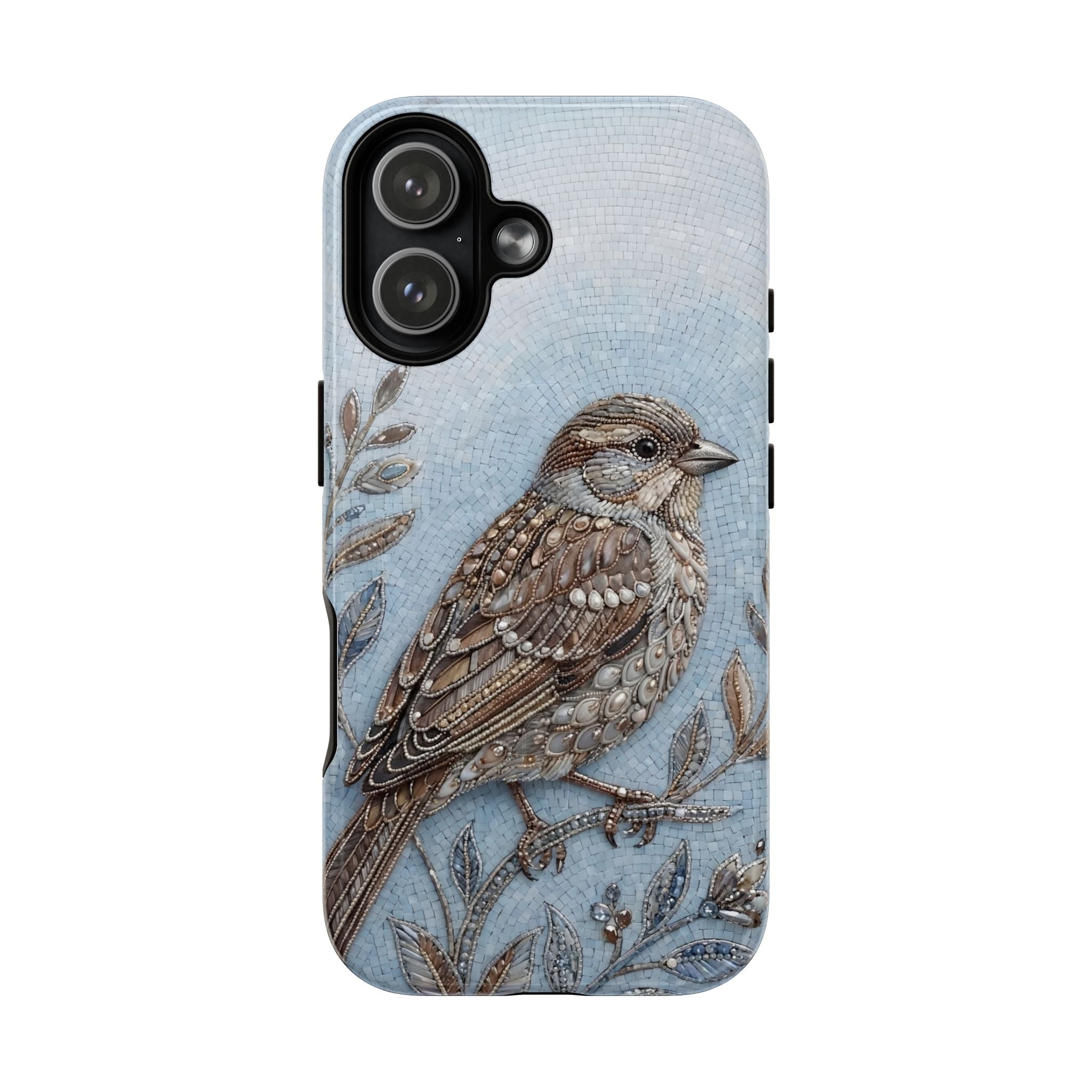 Bird Illustration MagSafe iPhone Case — Sparrow Art Tough Phone Cover