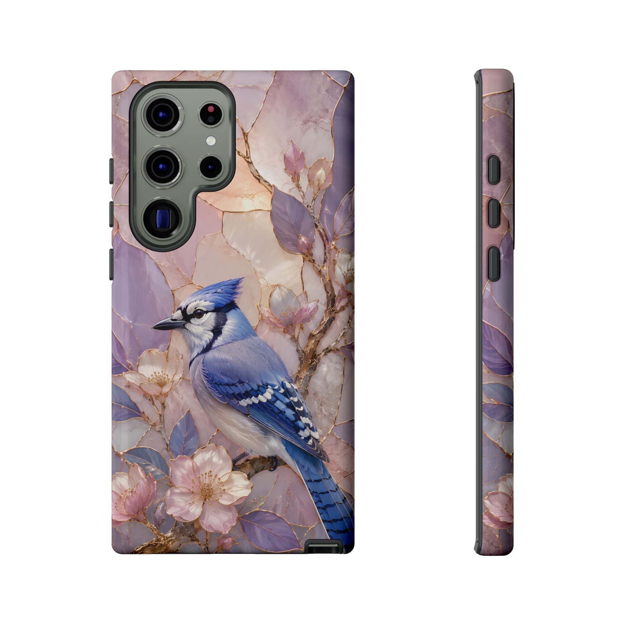 Blue Jay  Samsung Galaxy Phone Case | Bird Floral Phone Case
