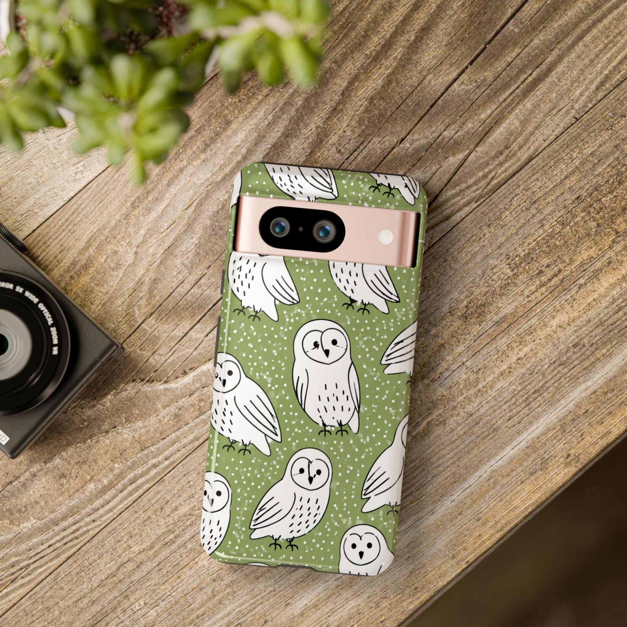 Barn Owl Google Pixel Phone Case | Woodland Owl Pattern Cover
