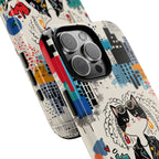 Punk City Cat Graffiti Design iPhone Case