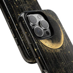 Moonlit Crescent Tough iPhone Case | Gold Stars Night Sky