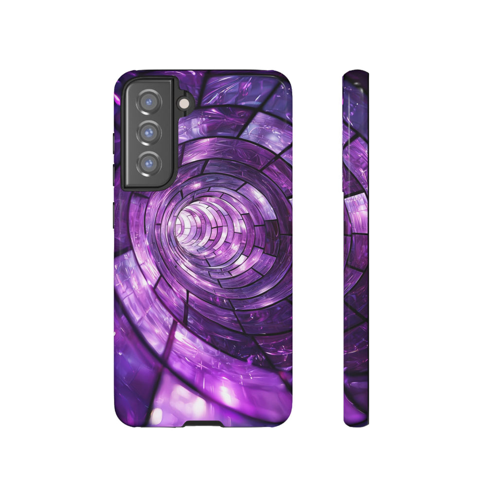 Purple Vortex Tough Samsung Galaxy Case — Abstract Spiral Protective Cover