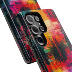 Abstract Neon Glitch Art Tough Samsung Galaxy Case